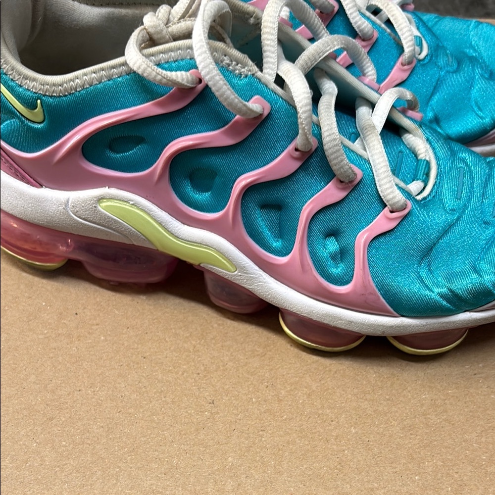 Nike Turquoise and Pink Air Sneakers